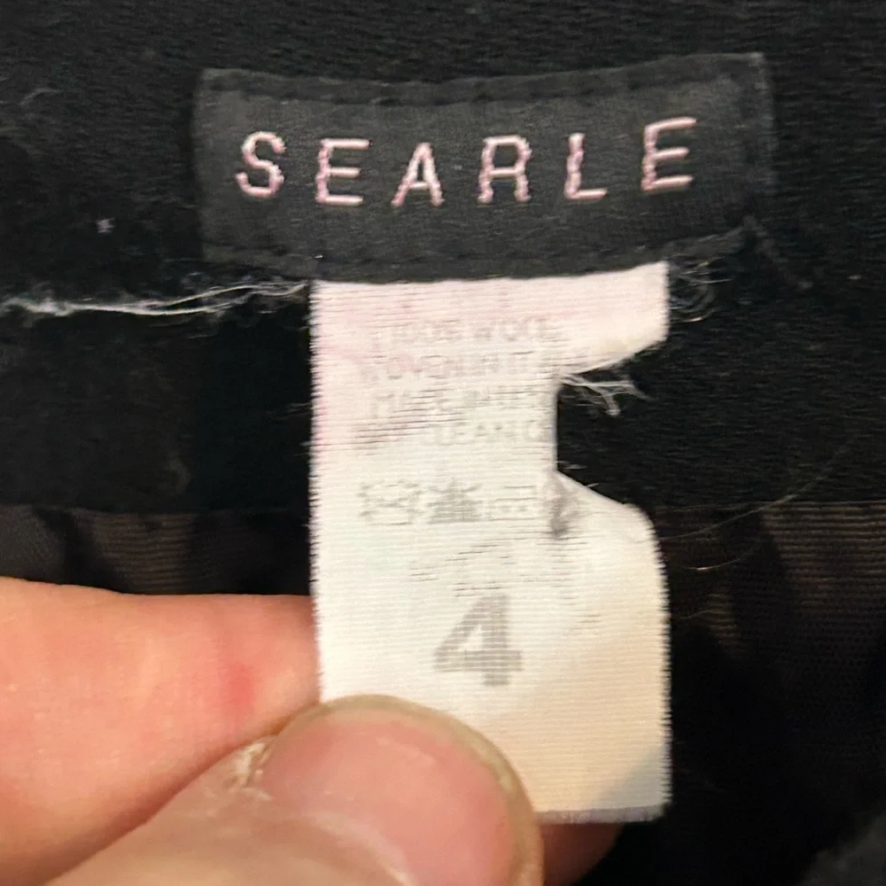 Searle Black | Pencil Skirt with Ruffle Hem | Size 4